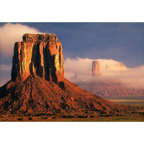 Clouds dance in the buttes in Monument Valley-on the Arizona-Utah border